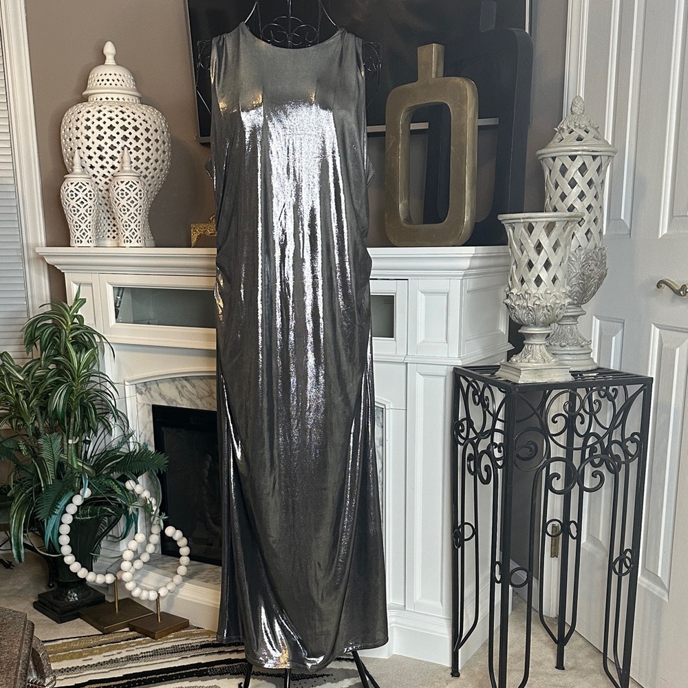 Primark Shimmering Metallic Maxi Dress